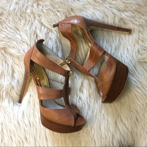 Michael Kors Shoes - ⋆★⋆ Michael Kors ⋆★⋆ Peep Toe Stacked Heels
